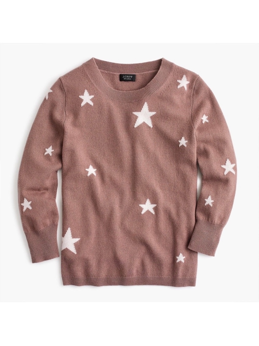 J.Crew Everyday Cashmere with intarsia-knit stars in Maude - GUC